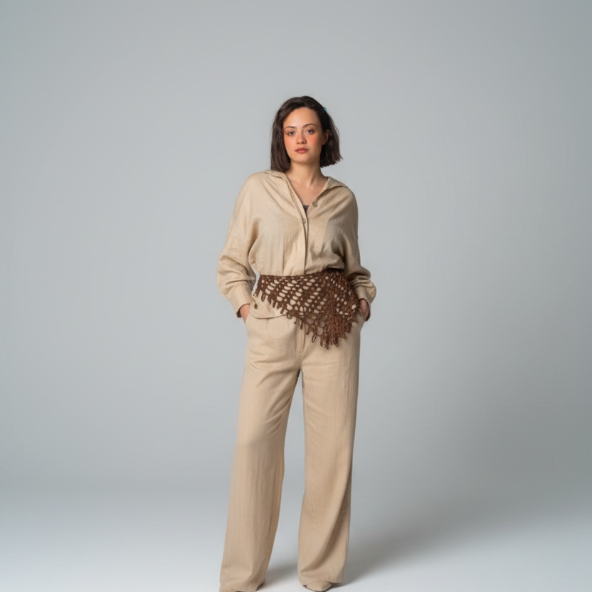 Beige PL SET for her shirt/pants